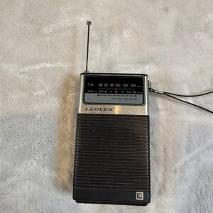 Vintage‎ Lloyds N707 AM FM Portable Transistor Radio Series 724A Black Silver